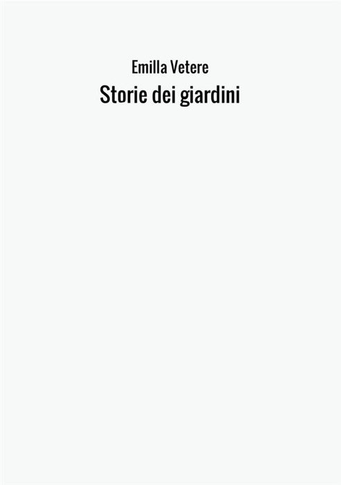 Storie dei giardini