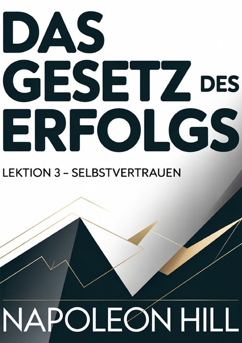 DAS GESETZ DES ERFOLGS Lektion 3 – SELBSTVERTRAUEN (übersetzt)