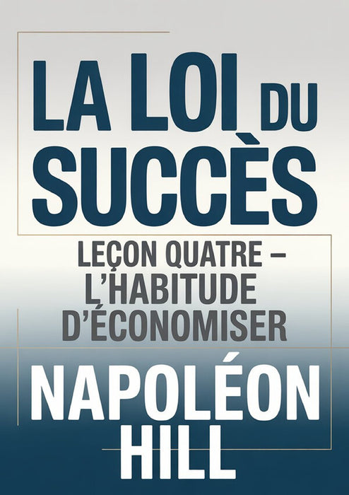 LA LOI DU SUCCÈS Leçon quatre - L'HABITUDE D'ÉCONOMISER (traduit)