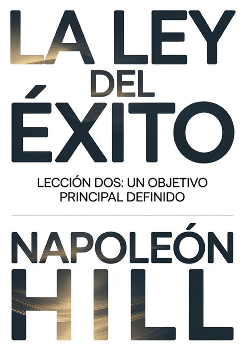 LA LEY DEL ÉXITO Lección dos: UN OBJETIVO PRINCIPAL DEFINIDO (traducido)