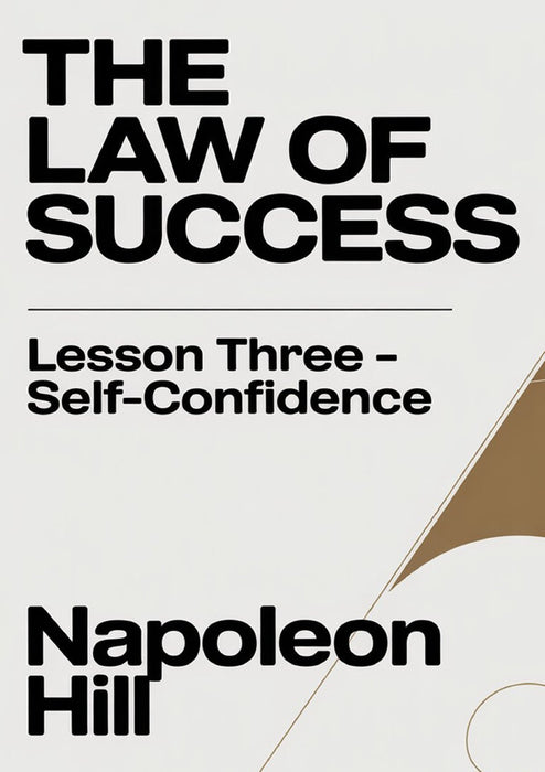 THE LAW OF SUCCESS Lesson Three - SELF-CONFIDENCE