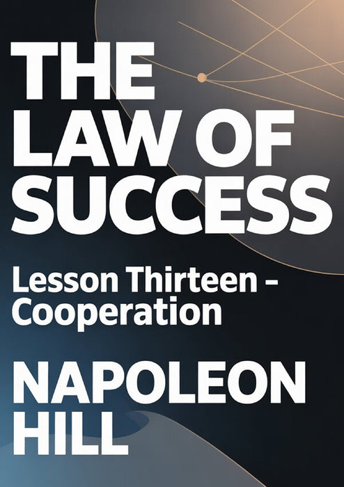 THE LAW OF SUCCESS Lesson Thirteen – COOPERATION