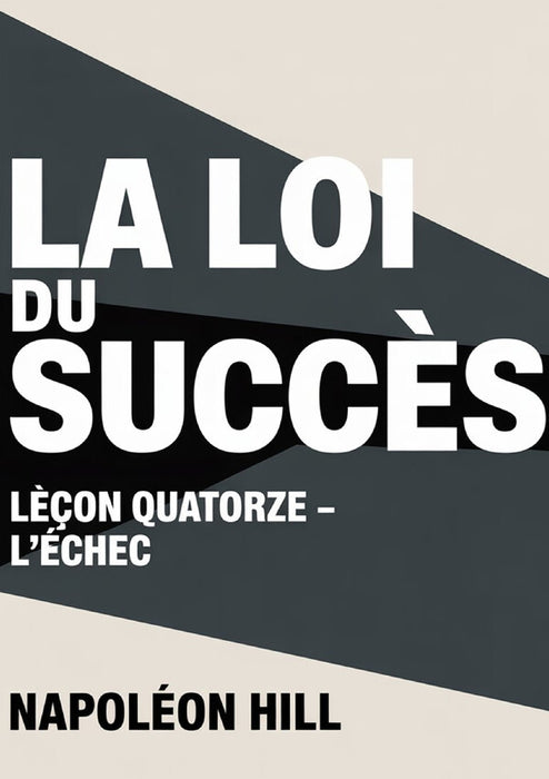 LA LOI DU SUCCÈS Leçon quatorze – L'ÉCHEC (traduit)