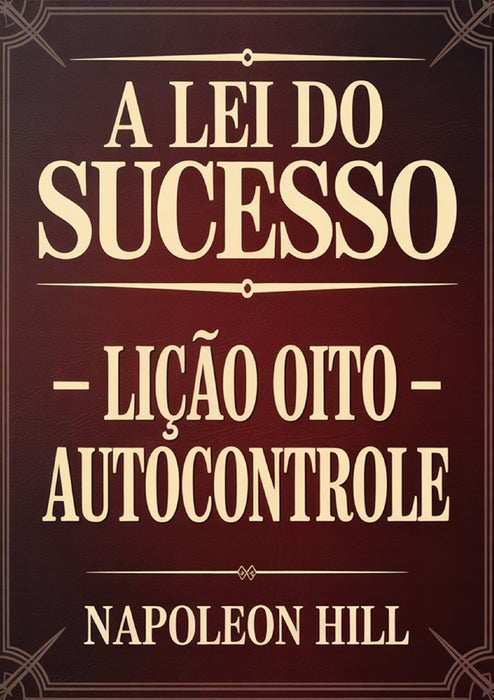 A LEI DO SUCESSO Lição Oito - AUTOCONTROLE (traduzido)