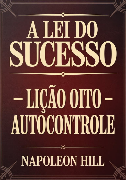 A LEI DO SUCESSO Lição Oito - AUTOCONTROLE (traduzido)