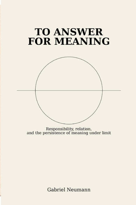 To Answer for Meaning