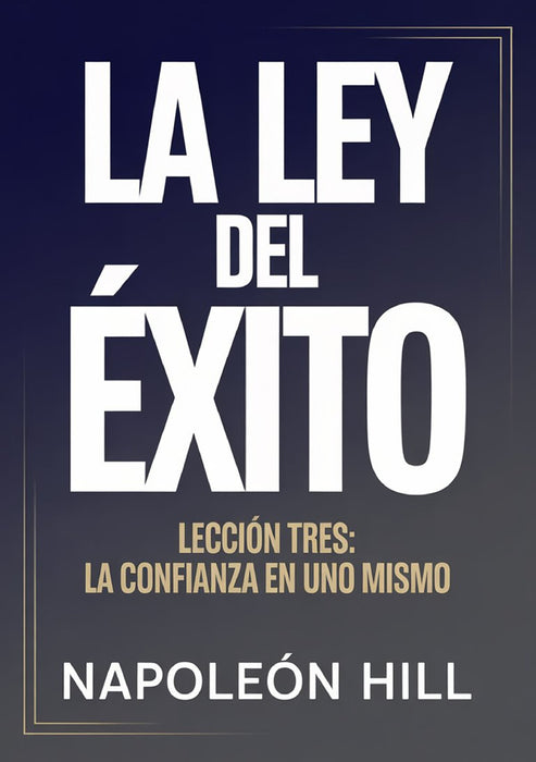 LA LEY DEL ÉXITO Lección tres: LA CONFIANZA EN UNO MISMO (traducido)