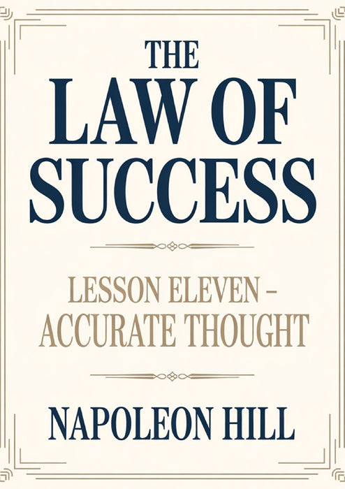 THE LAW OF SUCCESS Lesson Eleven - ACCURATE THOUGHT