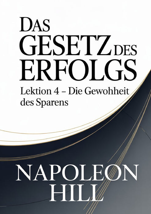 Das Gesetz des Erfolgs Lektion 4 – DIE GEWOHNHEIT DES SPARENS (übersetzt)