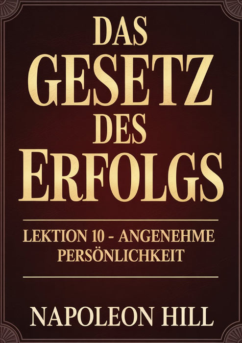 DAS GESETZ DES ERFOLGS Lektion 10 – ANGENEHME PERSÖNLICHKEIT (übersetzt)