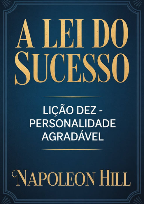A LEI DO SUCESSO Lição Dez - PERSONALIDADE AGRADÁVEL (traduzido)