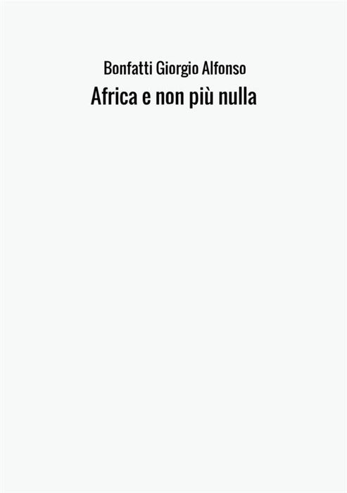 Africa e non più nulla