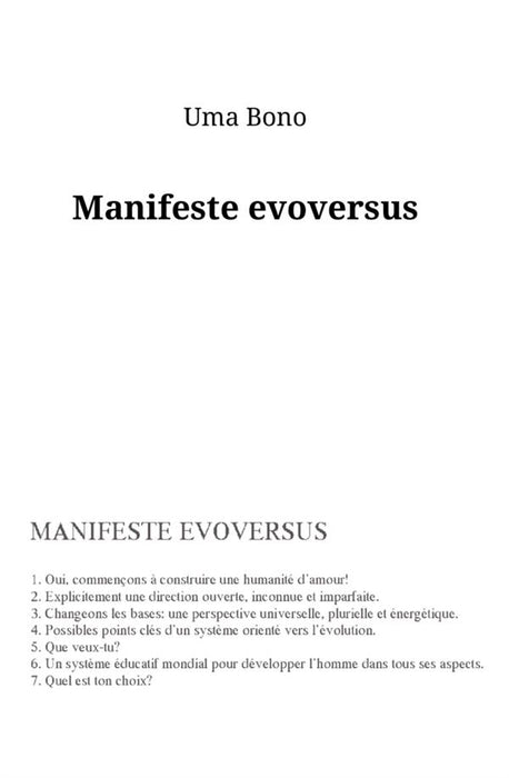 Manifeste evoversus