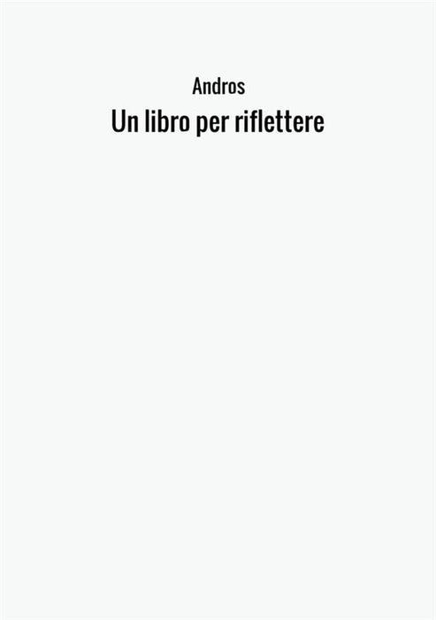 Un libro per riflettere