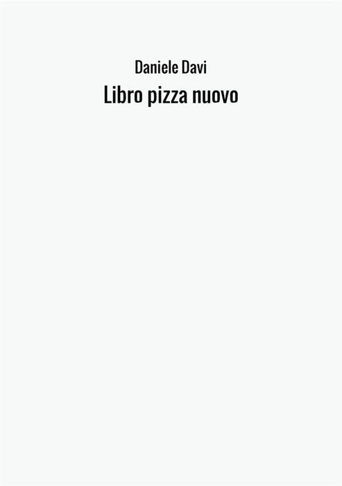 Libro pizza nuovo