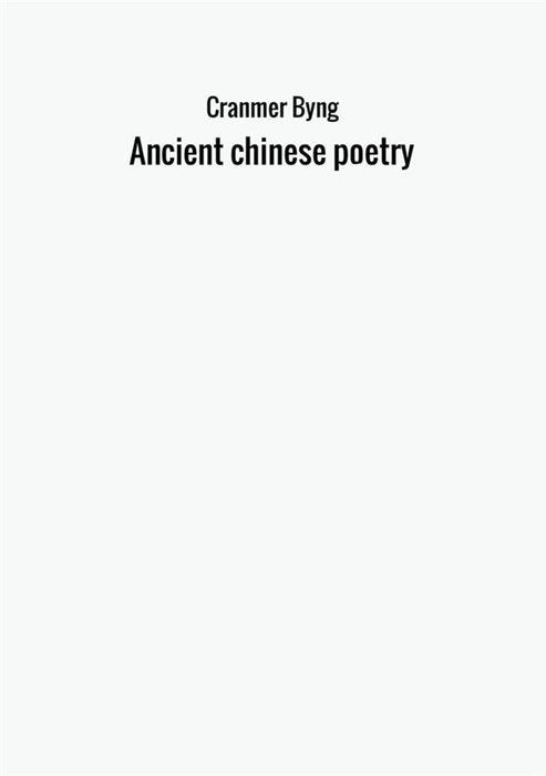 Ancient chinese poetry
