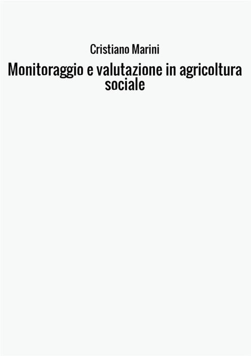 Monitoraggio e valutazione in agricoltura sociale