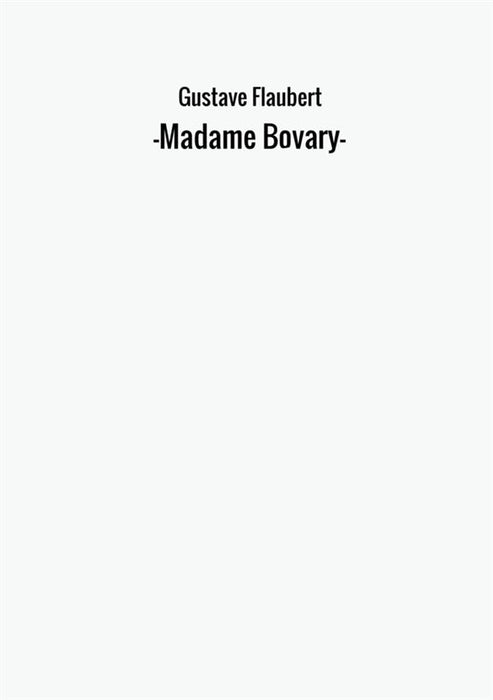 -Madame Bovary-