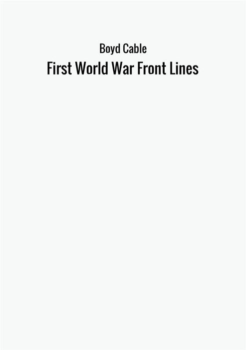 First World War Front Lines