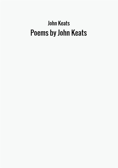 Poems by John Keats