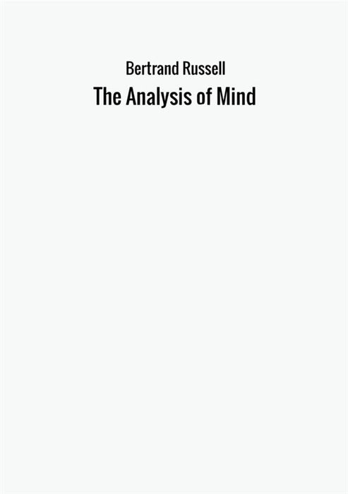 The Analysis of Mind