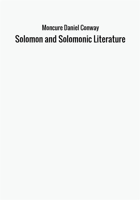 Solomon and Solomonic Literature