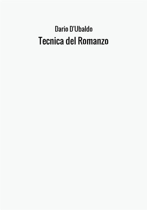 Tecnica del Romanzo