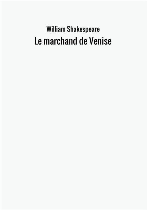 Le marchand de Venise